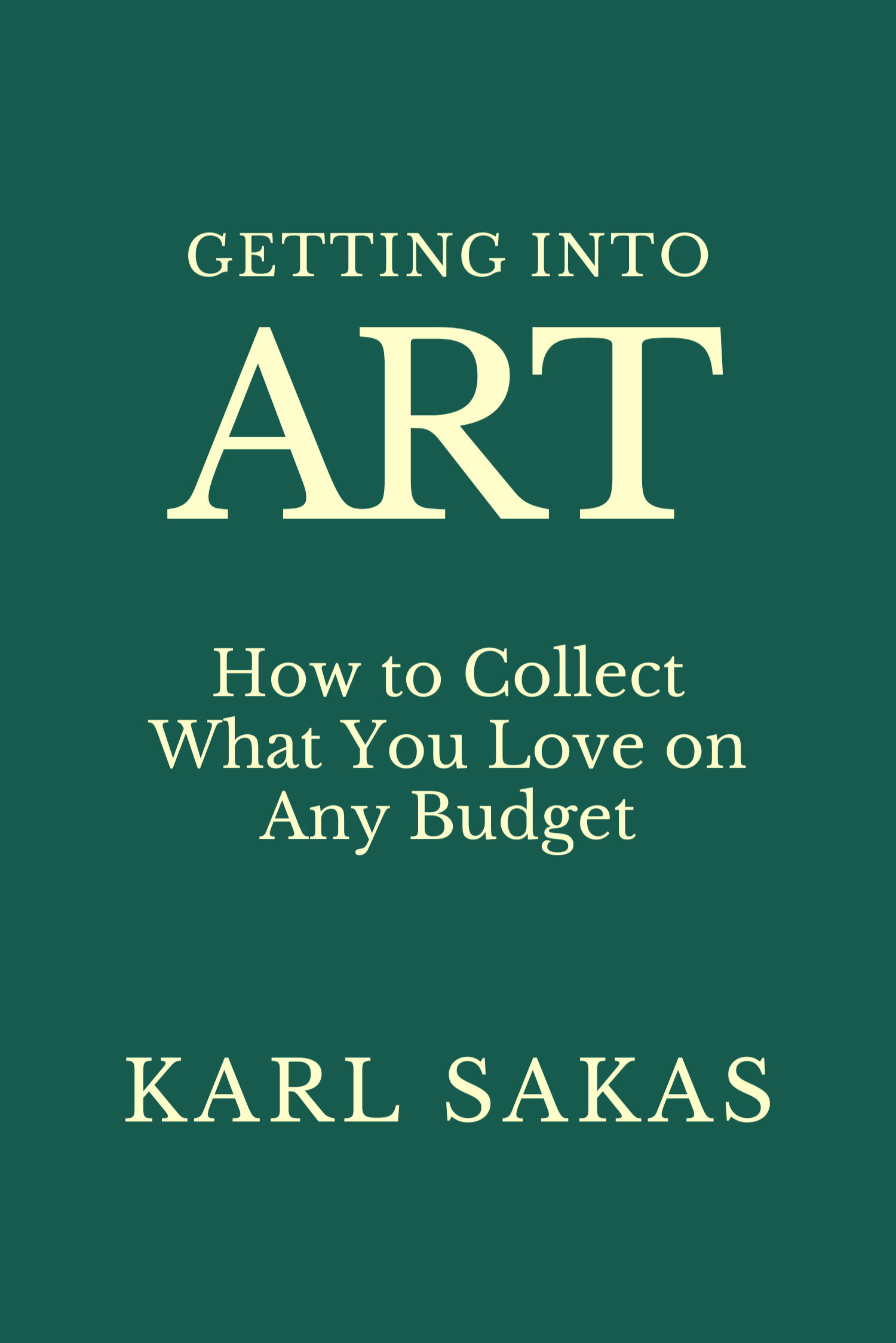 Book cover: "Getting Into Art" by Karl Sakas